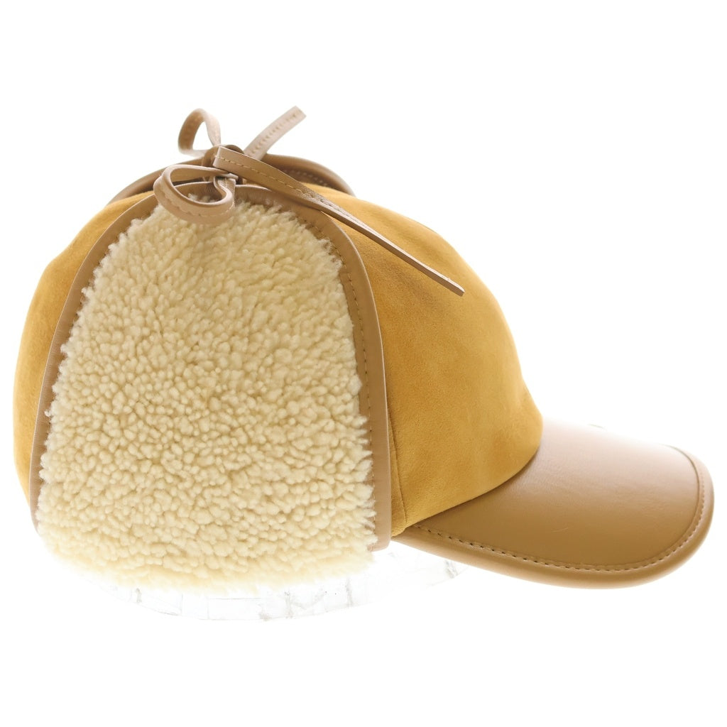 CHRISTIAN LOUBOUTIN(クリスチャンルブタン) Lamb nappa leather Cap ラムレザー フライト キャップ ブラウン 1265135-F780