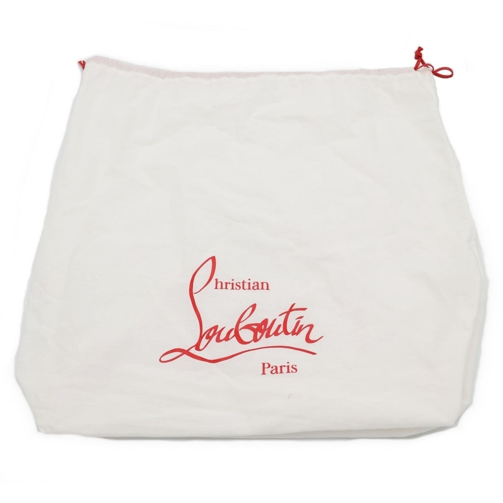 CHRISTIAN LOUBOUTIN(クリスチャンルブタン) Baggy Small Beige Shoulder Bag バギー フォールドオーバートップ スモール ショルダーバッグ レッド レディース