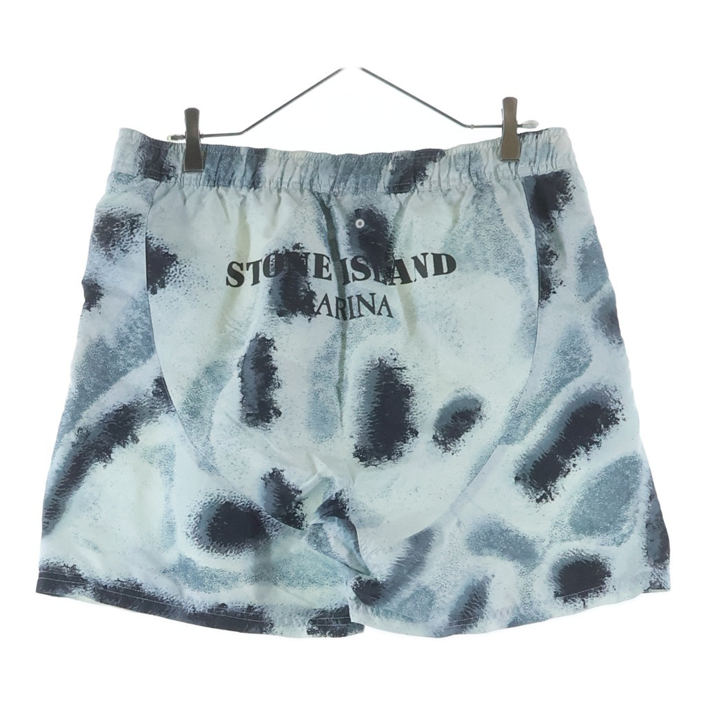 STONE ISLAND(ストーンアイランド) Leaf Camo Nylon Shorts ナイロン リーフカモ ショートパンツ ホワイト/ブルー 7615B04X8