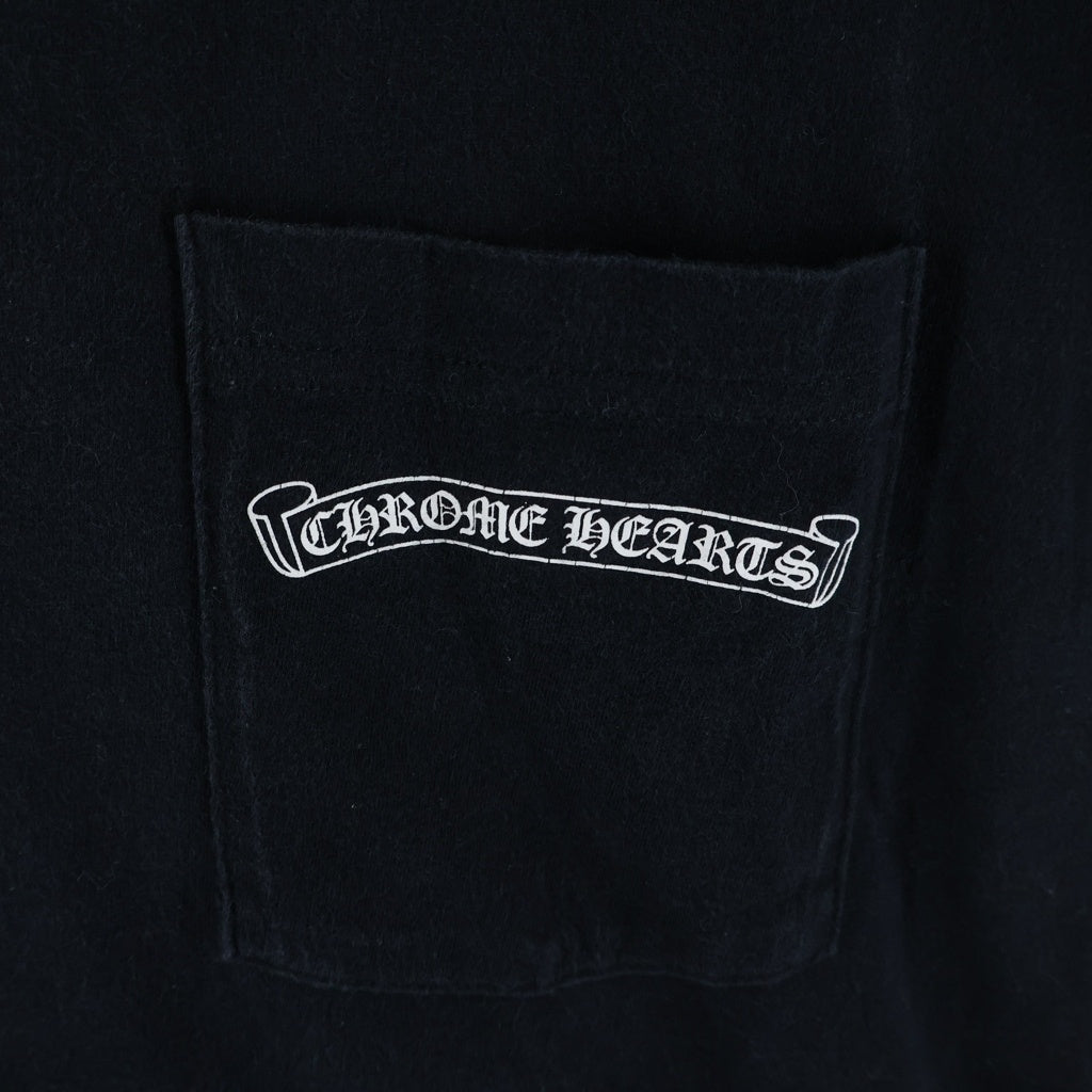 CHROME HEARTS(クロムハーツ) CH PLUS T-SHRT CHプラス バックスクロールプリント 半袖Tシャツ カットソー ブラック
