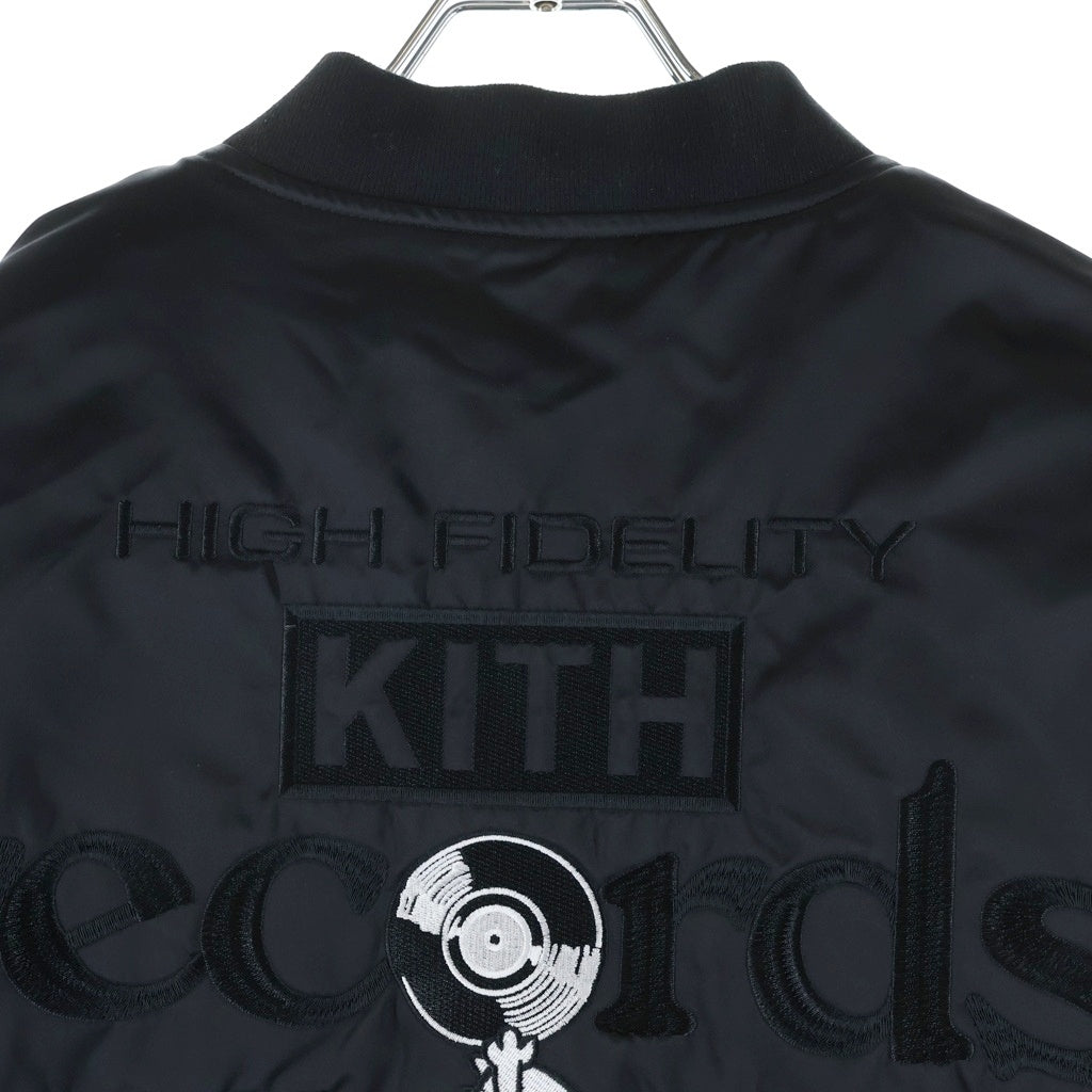 KITH(キス) × PEANUTS 75周年記念 ボンバージャケット ブラック 25-011