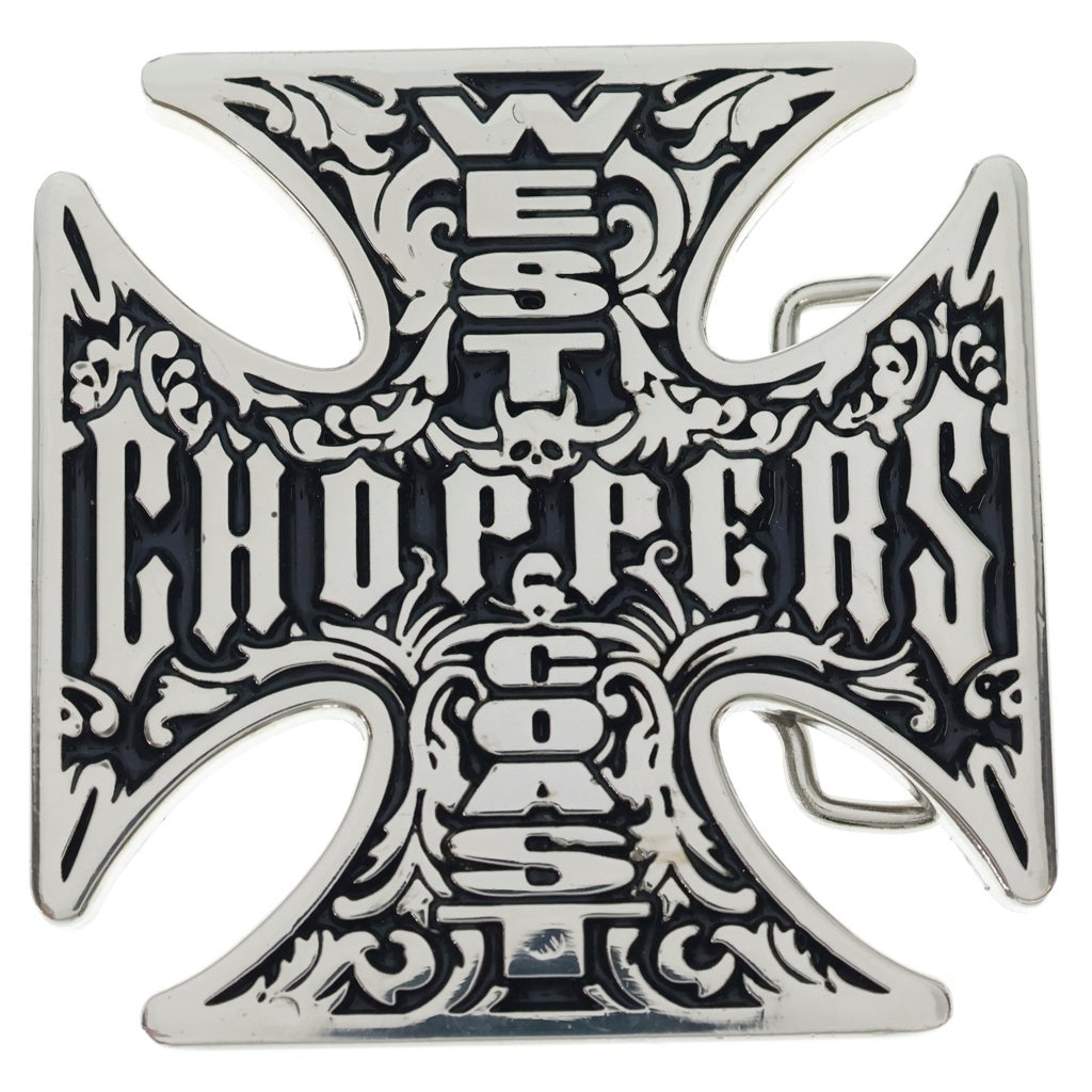 NO BRAND(ノーブランド) WEST COAST CHOPPERS ウエストコーストチョッパーズ アイアンクロス ベルトバックル シルバー