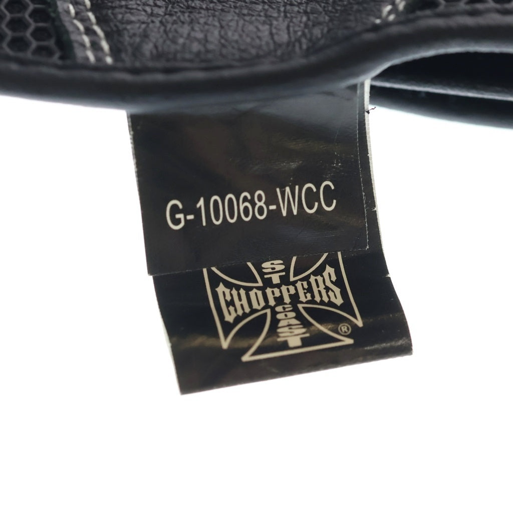 NO BRAND(ノーブランド) WEST COAST CHOPPERS ウエストコーストチョッパーズ アイアンクロス ロゴ バイクグローブ ブラック
