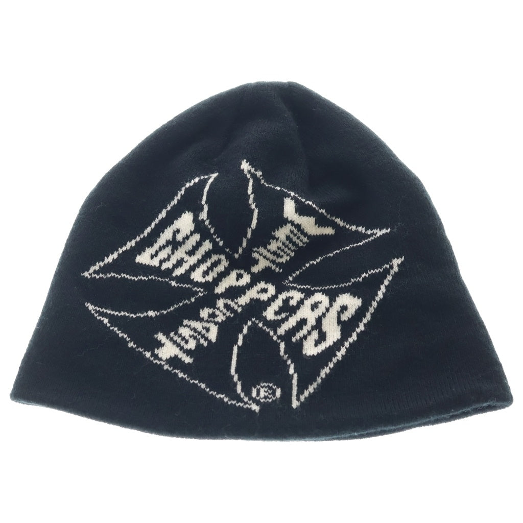 NO BRAND(ノーブランド) WEST COAST CHOPPERS ウエストコーストチョッパーズ アイアンクロス ロゴ ニット帽 キャップ ブラック