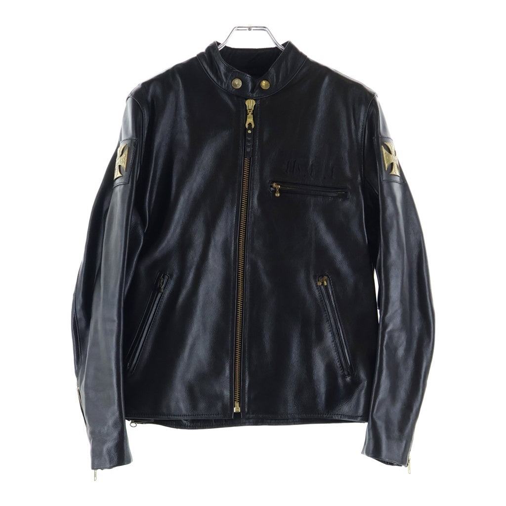 NO BRAND(ノーブランド) WEST COAST CHOPPERS ウエストコーストチョッパーズ レザーシングル ライダース ブラック