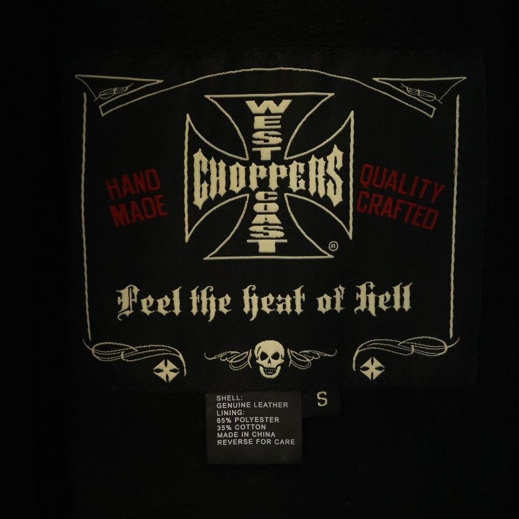 NO BRAND(ノーブランド) WEST COAST CHOPPERS ウエストコーストチョッパーズ レザーシングル ライダース ブラック