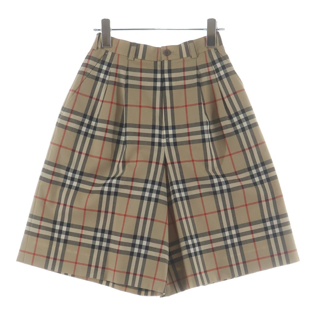 BURBERRY(バーバリー) ノヴァチェック タッグ ハーフ パンツ ブラウン