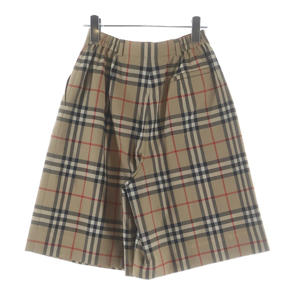 BURBERRY(バーバリー) ノヴァチェック タッグ ハーフ パンツ ブラウン