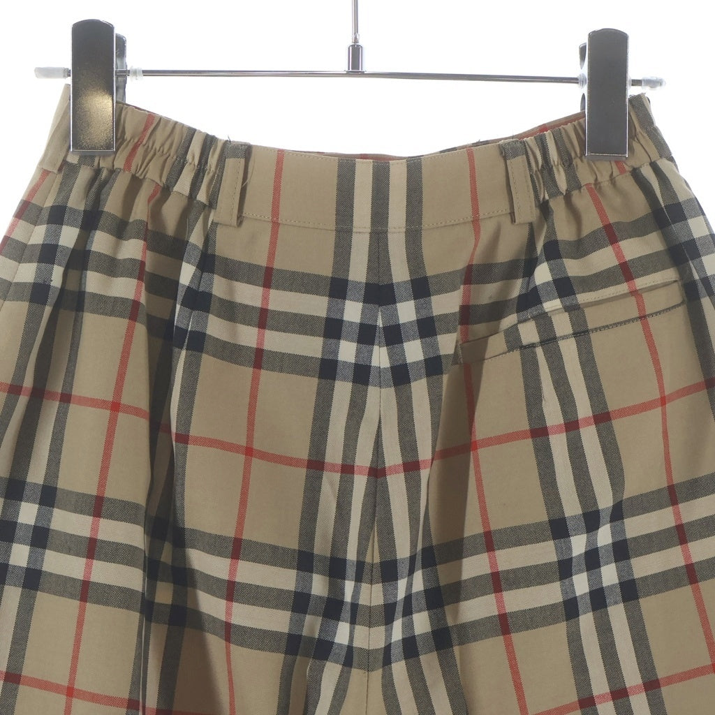 BURBERRY(バーバリー) ノヴァチェック タッグ ハーフ パンツ ブラウン