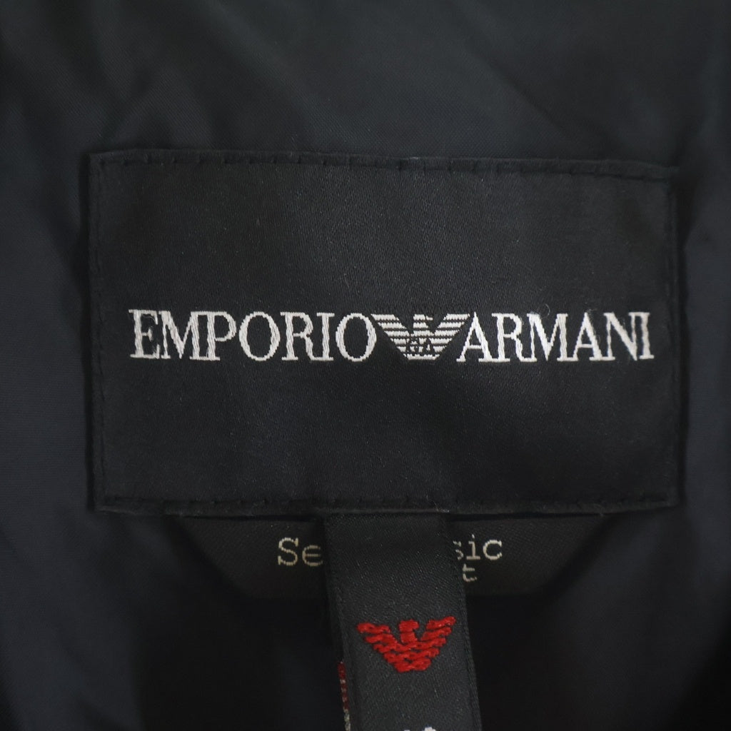 EMPORIO ARMANI(エンポリオアルマーニ) ライダース パファー 切り替え ジャケット ブラック