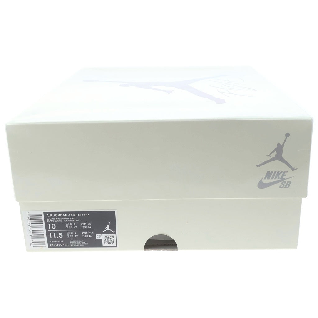 NIKE(ナイキ) Air Jordan 4 Retro SP Summit White Navy エアジョーダン4 レトロ SP サミットホワイト ミッドカットスニーカー ホワイト/ネイビー US10/28cm DR5415-100