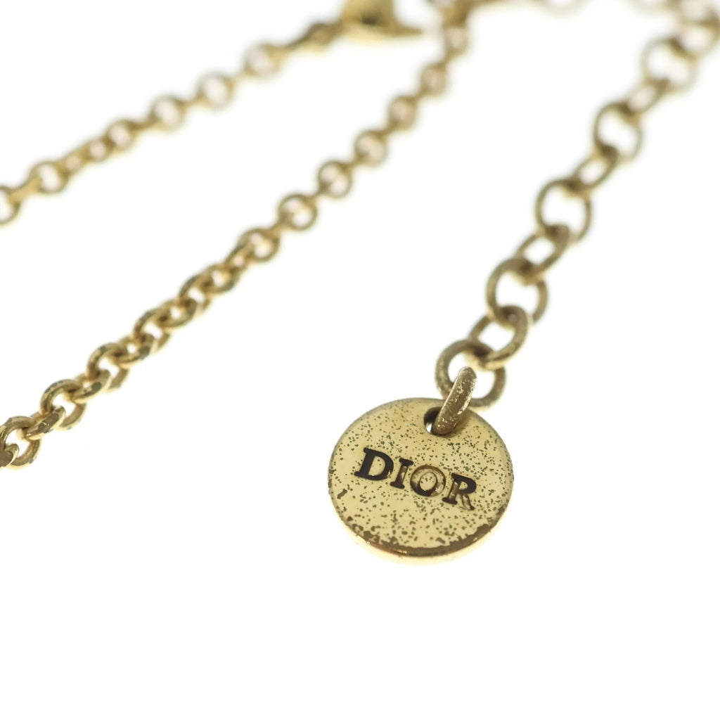 Christian Dior(クリスチャンディオール) Petit CD ライトストーン ロゴネックレス ゴールド レディース