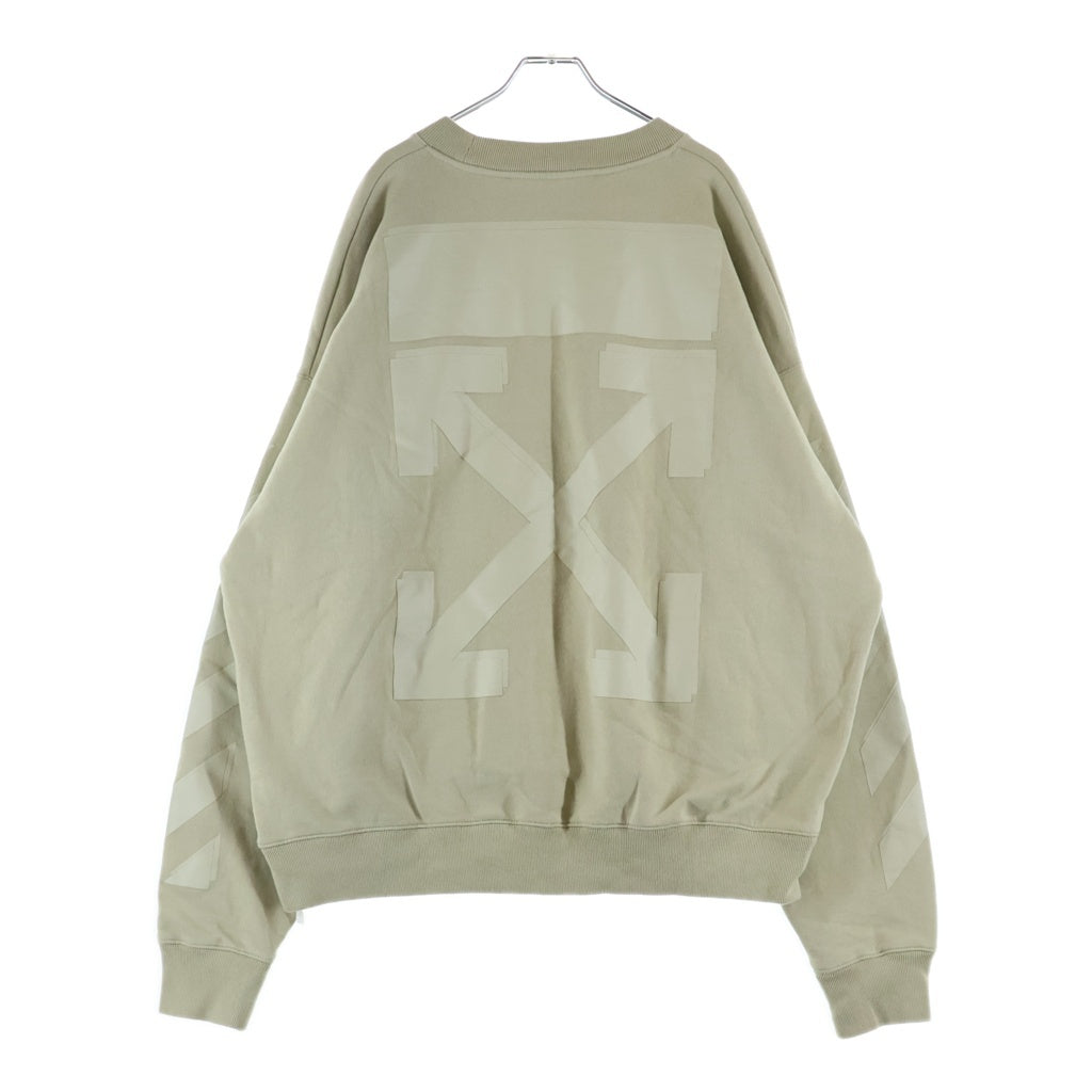 OFF-WHITE(オフホワイト) 21AW Rubber Arrow Skate Crewneck バックアロークルーネックスウェット カーキ OMBA054F21FLE007