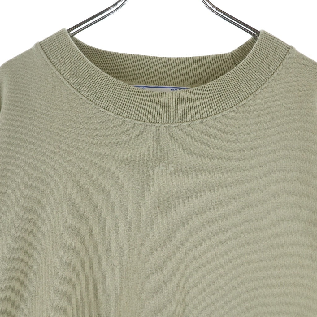 OFF-WHITE(オフホワイト) 21AW Rubber Arrow Skate Crewneck バックアロークルーネックスウェット カーキ OMBA054F21FLE007