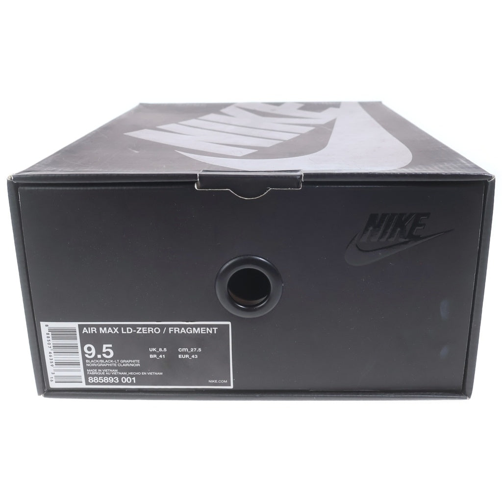 NIKE(ナイキ) ×FRAGMENT AIR MAX LD-ZERO エアマックス ローカットスニーカー ブラック US9.5/27.5cm 885893-001