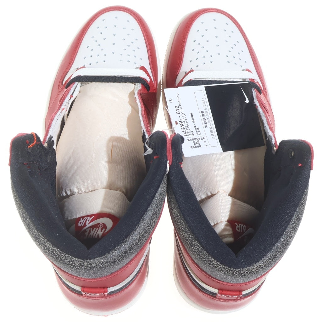 NIKE(ナイキ) AIR JORDAN 1 LOST & FOUND CHICAGO エアジョーダン1 ロスト ファウンド シカゴ ハイカットスニーカー ホワイト/レッド/ブラック US9.5/27.5cm DZ5485-612