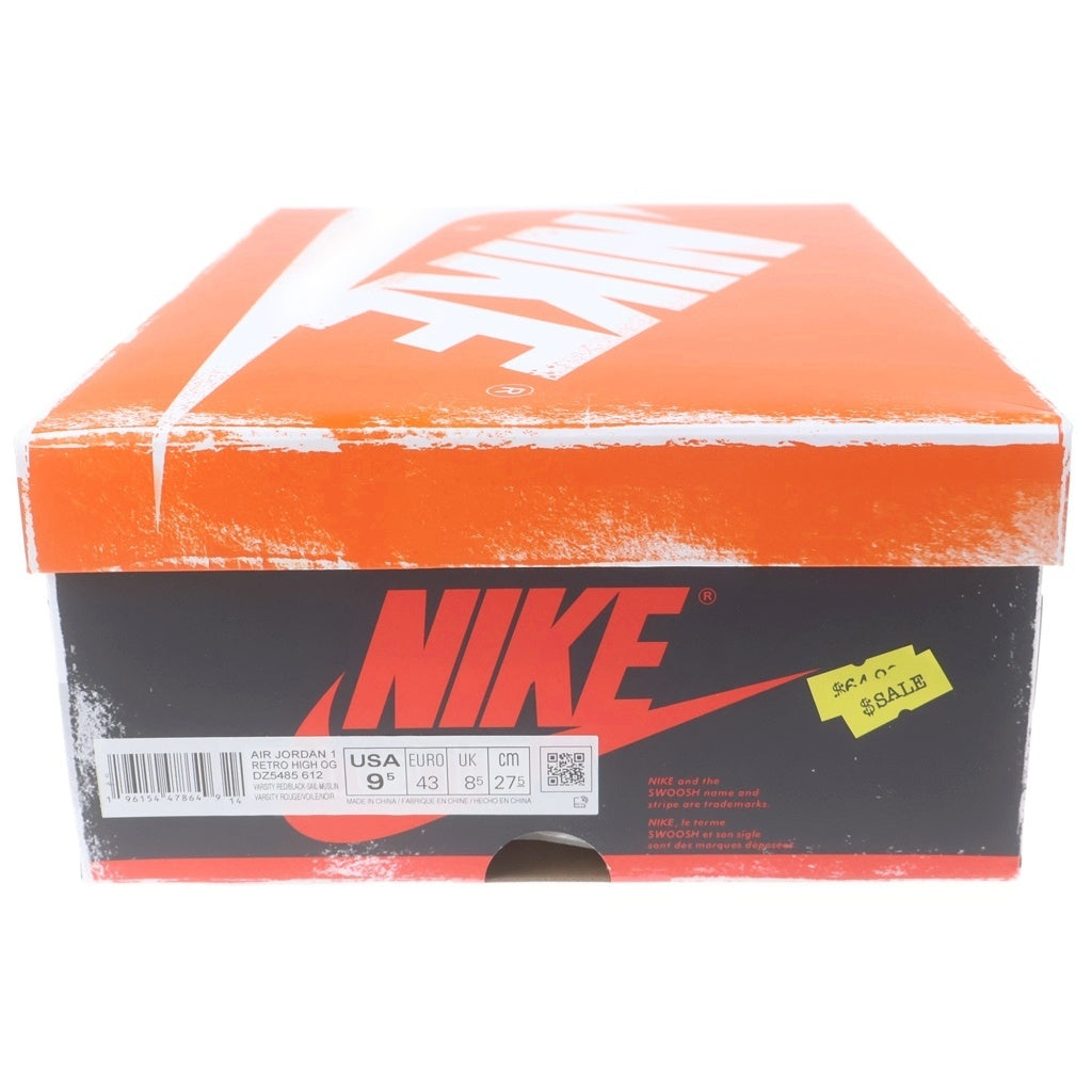 NIKE(ナイキ) AIR JORDAN 1 LOST & FOUND CHICAGO エアジョーダン1 ロスト ファウンド シカゴ ハイカットスニーカー ホワイト/レッド/ブラック US9.5/27.5cm DZ5485-612