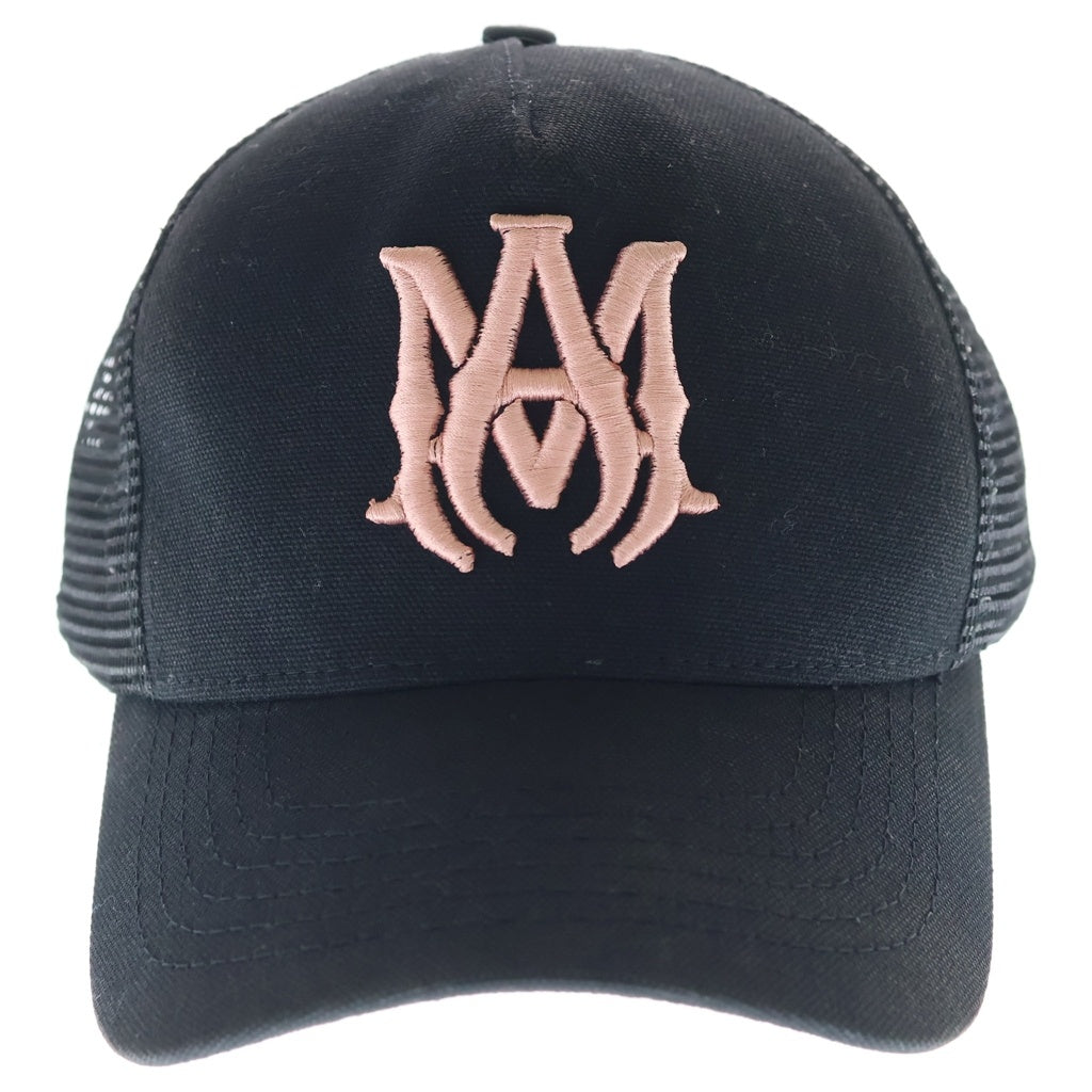 AMIRI(アミリ) MA LOGO TRUCKER HAT ロゴ刺繍 メッシュキャップ ブラック/オレンジ