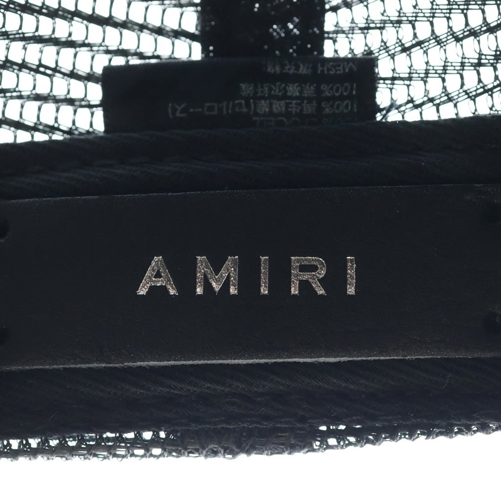 AMIRI(アミリ) MA LOGO TRUCKER HAT ロゴ刺繍 メッシュキャップ ブラック/オレンジ