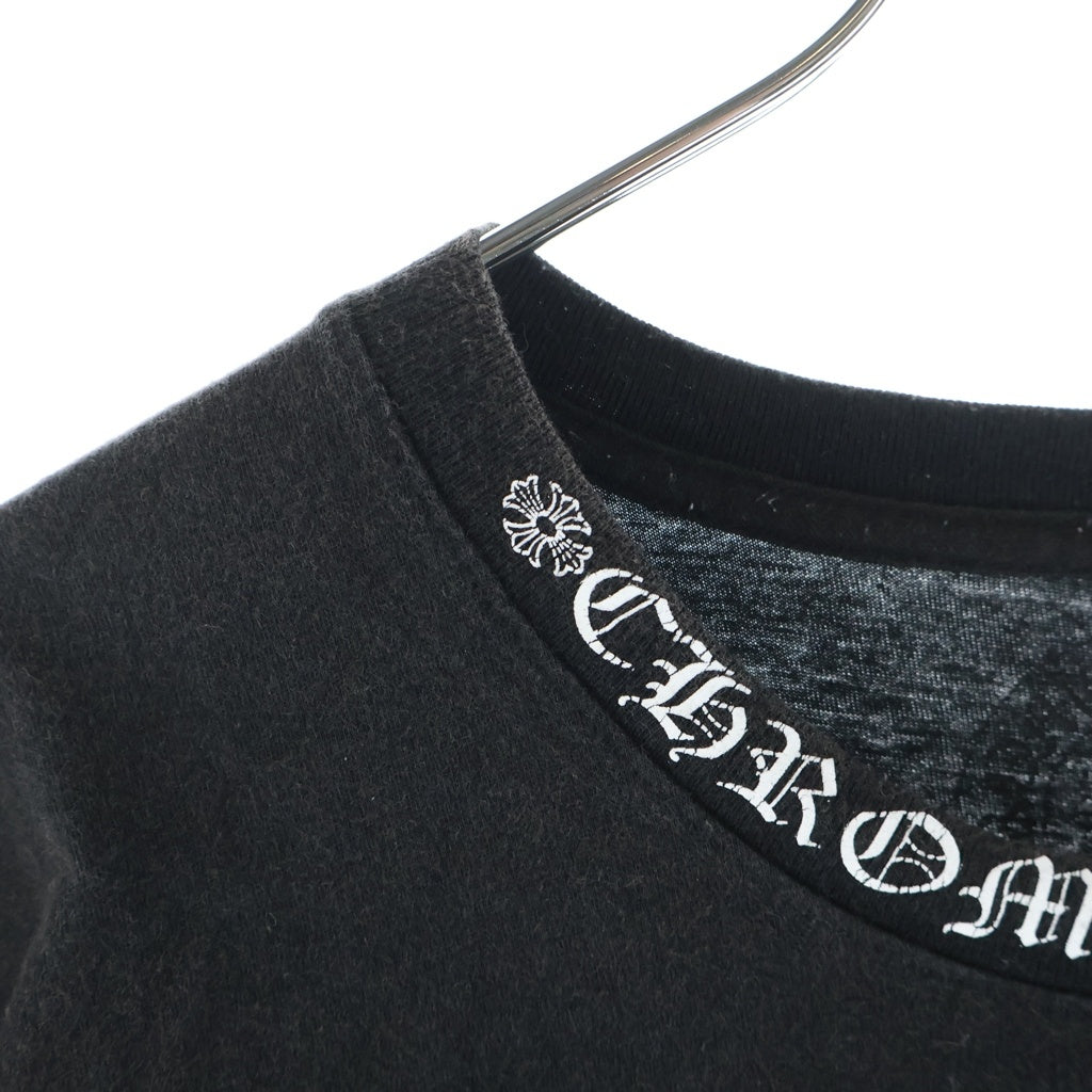 CHROME HEARTS(クロムハーツ) Back Cross Neck Logo Tee バッククロスネックロゴ半袖Tシャツ ポケット付き ブラック