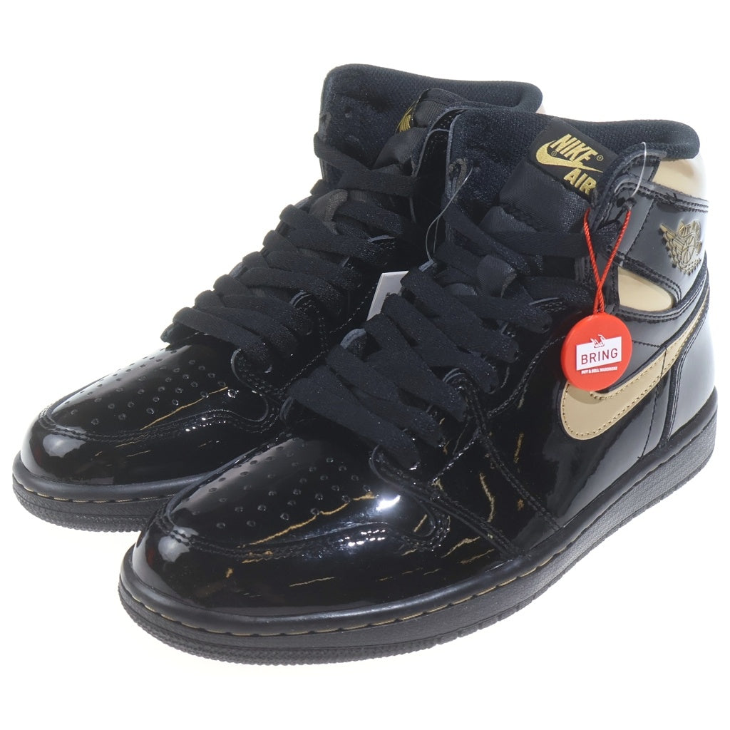NIKE(ナイキ) AIR JORDAN1 RETRO HIGH OG BLACK-METALIC GOLD 555088-032 エアジョーダン1 ハイ メタリック ゴールド ハイカットスニーカー ブラック/ゴールド US8.5/26.5cm