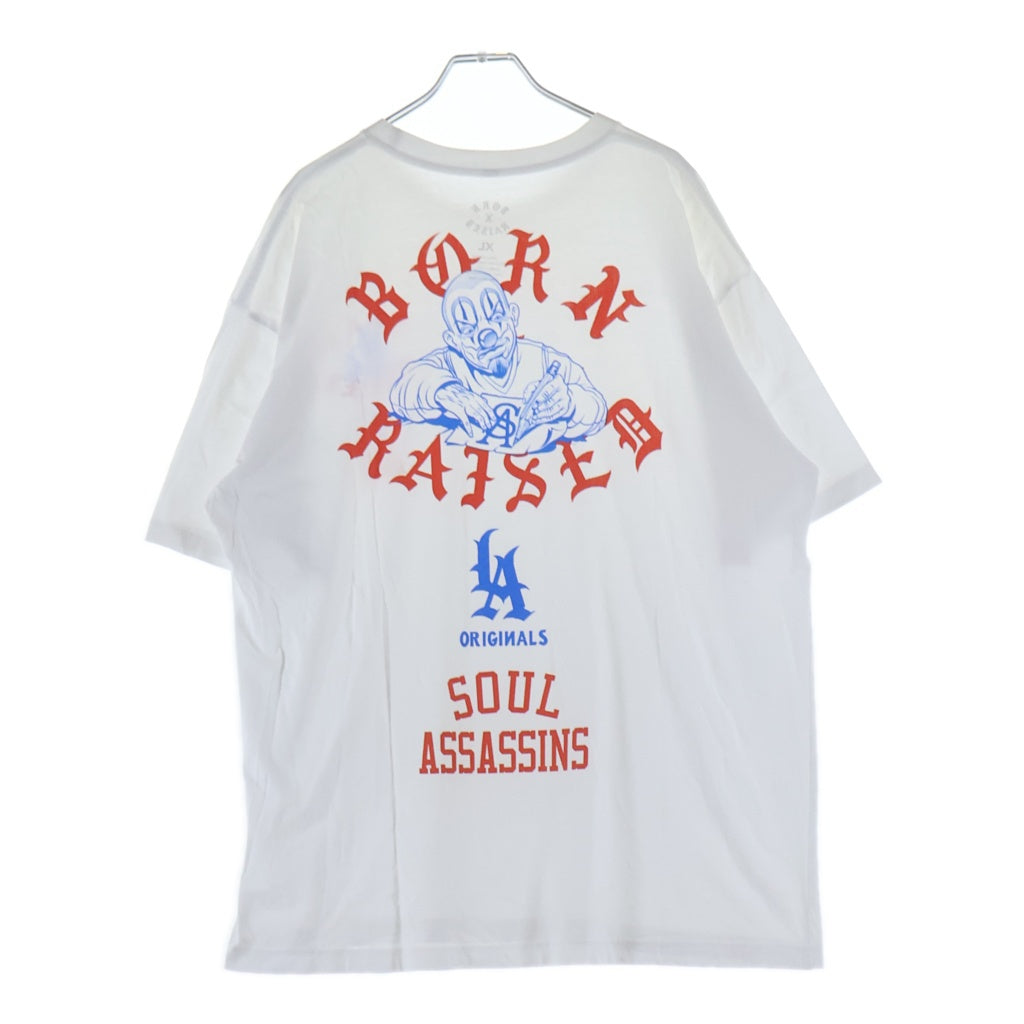 BORN X RAISED(ボーンアンドレイズド) White Soul Assassins Tee ソウル アサシンズ 半袖Tシャツ カットソー ホワイト