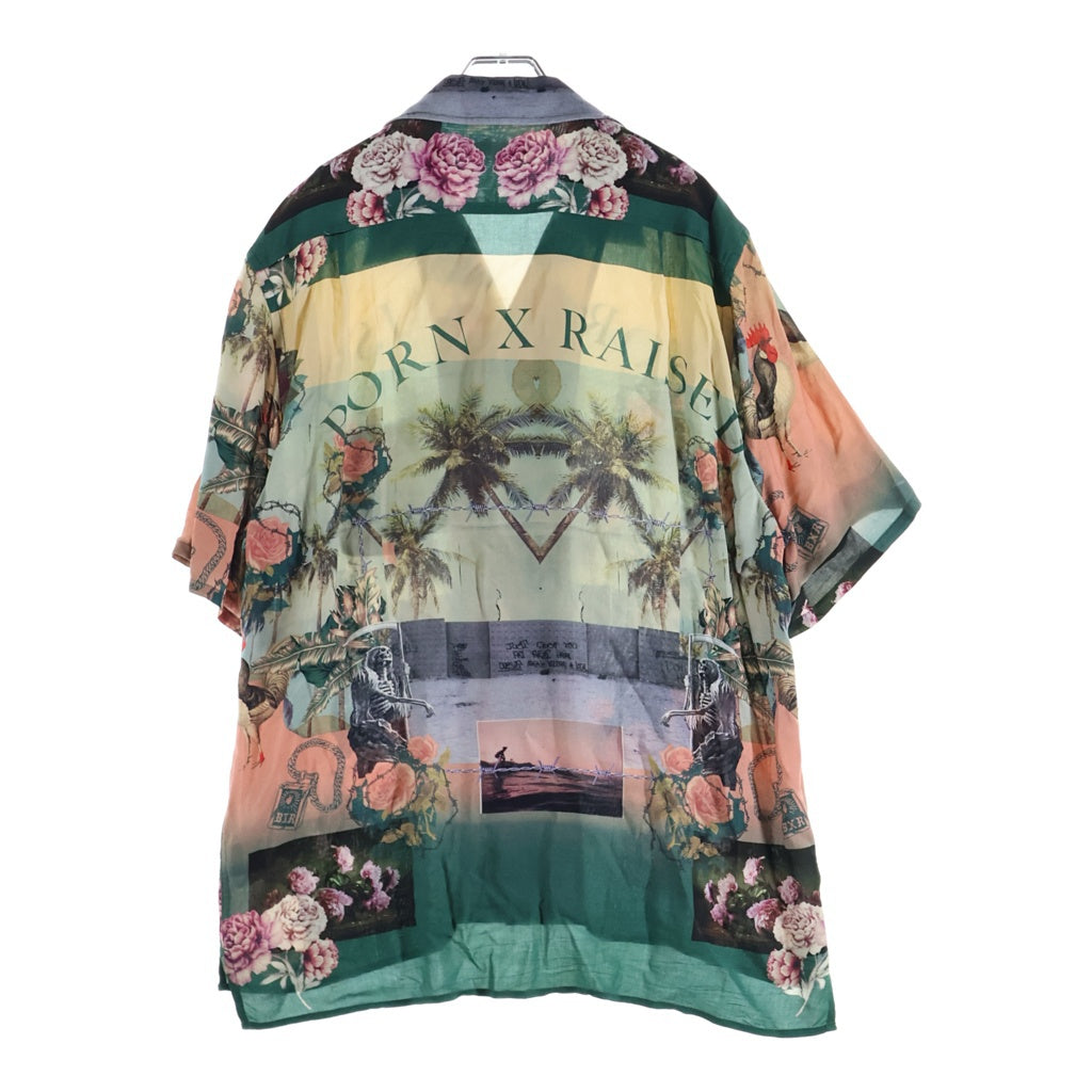 BORN X RAISED(ボーンアンドレイズド) Indian Summer Print Button Up Shirt インディアン サマー プリント ボタン アップ 半袖シャツ マルチ