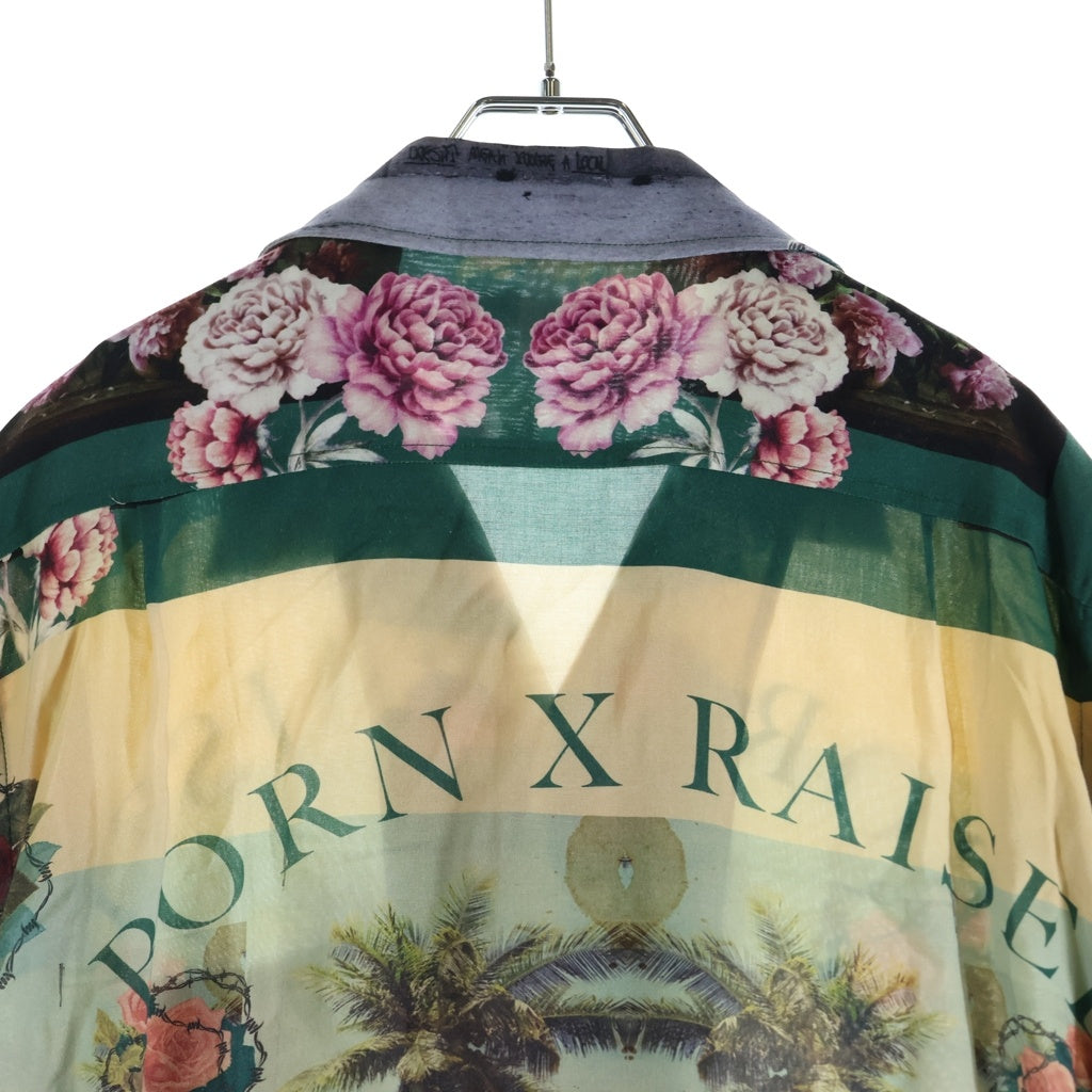 BORN X RAISED(ボーンアンドレイズド) Indian Summer Print Button Up Shirt インディアン サマー プリント ボタン アップ 半袖シャツ マルチ
