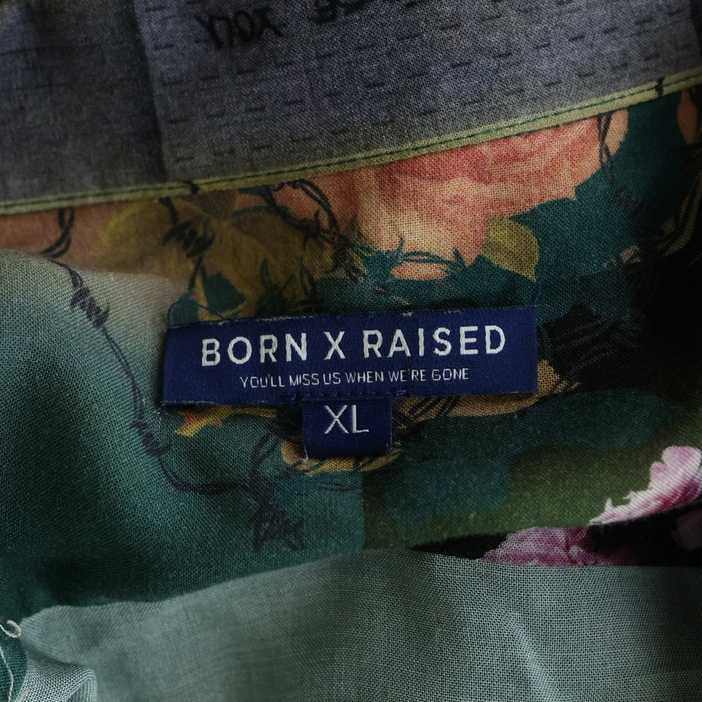 BORN X RAISED(ボーンアンドレイズド) Indian Summer Print Button Up Shirt インディアン サマー プリント ボタン アップ 半袖シャツ マルチ