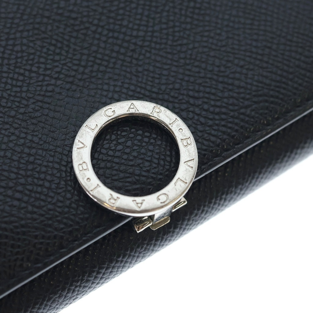 BVLGARI(ブルガリ) LONG WALLET クリップロング ウォレット ブラック レディース