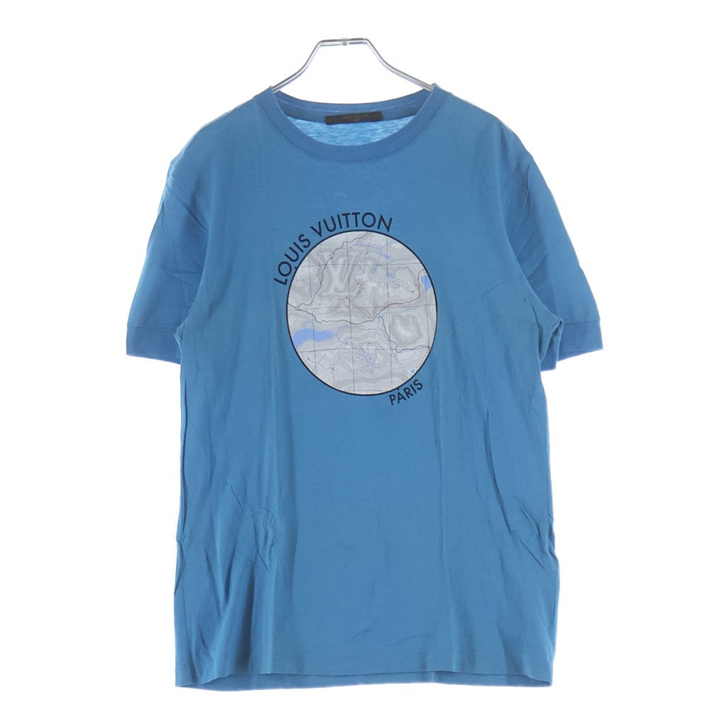 LOUIS VUITTON(ルイヴィトン) 13AW Front Print Tee フロントプリント半袖Tシャツ カットソー ブルー RM132M H4JR12JDY