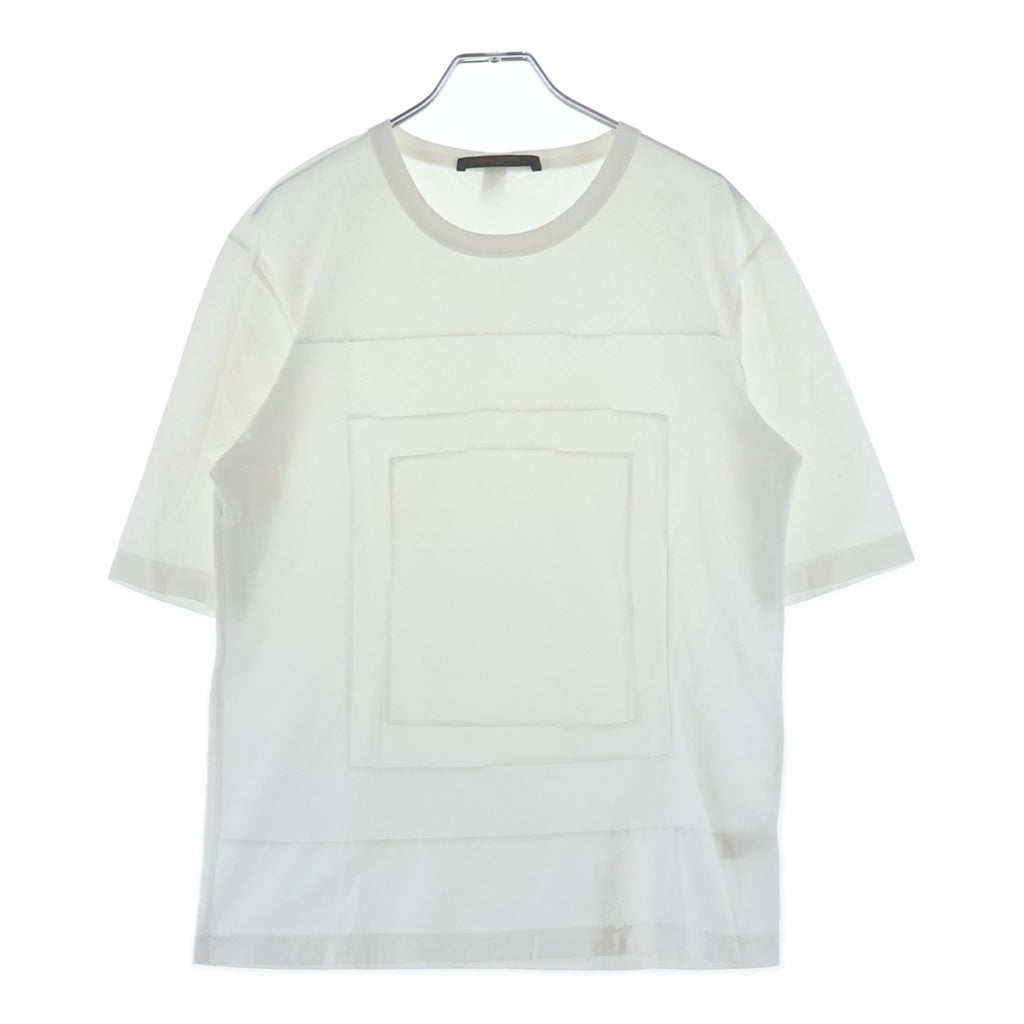 LOUIS VUITTON(ルイヴィトン) 08SS フロントスクエア切り替え 半袖Tシャツ カットソー ホワイト