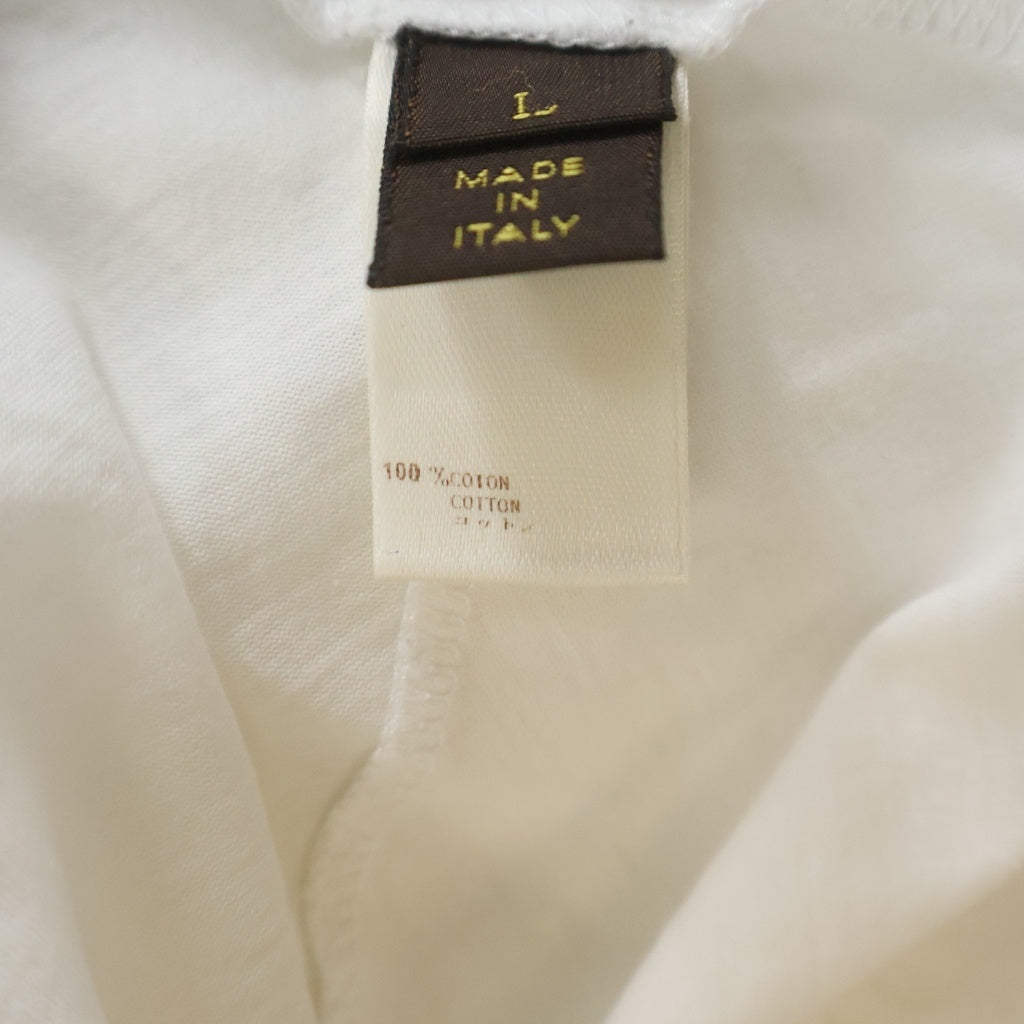 LOUIS VUITTON(ルイヴィトン) 08SS フロントスクエア切り替え 半袖Tシャツ カットソー ホワイト
