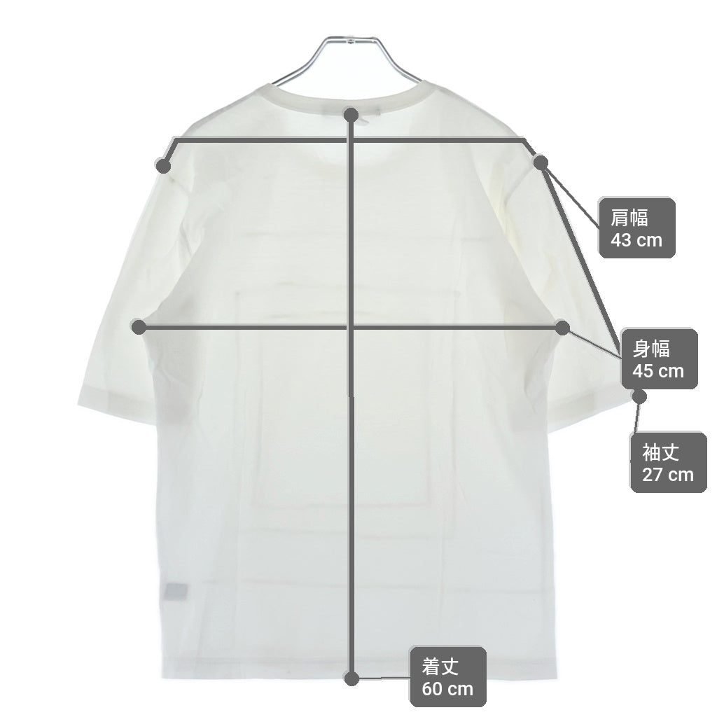 LOUIS VUITTON(ルイヴィトン) 08SS フロントスクエア切り替え 半袖Tシャツ カットソー ホワイト