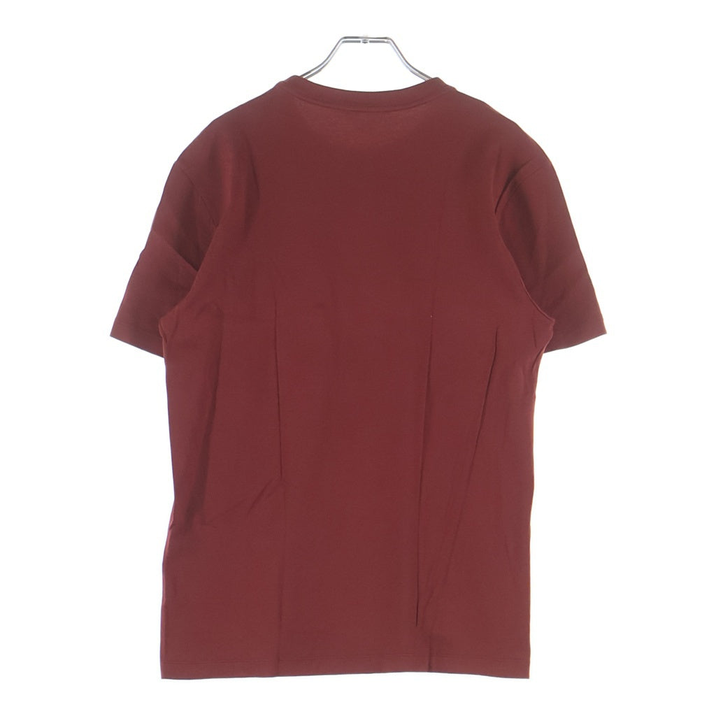 LOUIS VUITTON(ルイヴィトン) 15SS モノグラム チェックポケット シルク混 クルーネック半袖Tシャツ カットソー レッド RM151M H7Y20WCMS