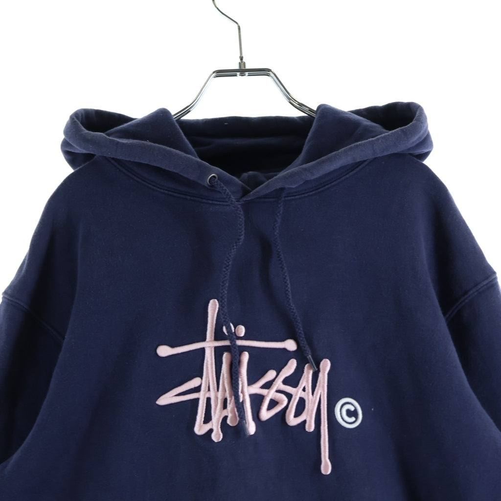 小物 STUSSY logo/monogram MUFFLER navy STUSSY(ステューシー) Front Logo Embroidered Hoodie フロントロゴ