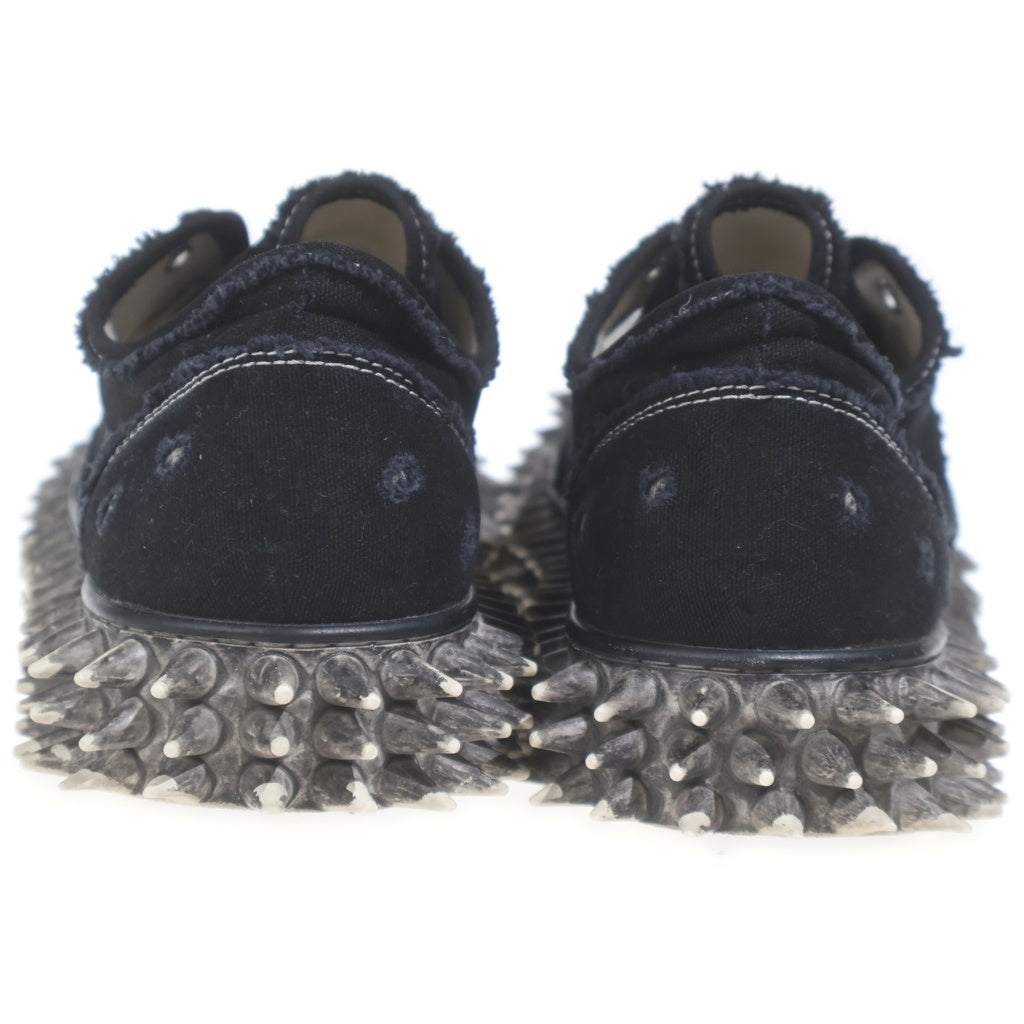 doublet(ダブレット) 26SS DIRTY SPIKE TOE CAP CANVAS SNEAKER ダーティ スパイク トゥ キャップ キャンバス ローカットスニーカー ブラック 26SS76FT67