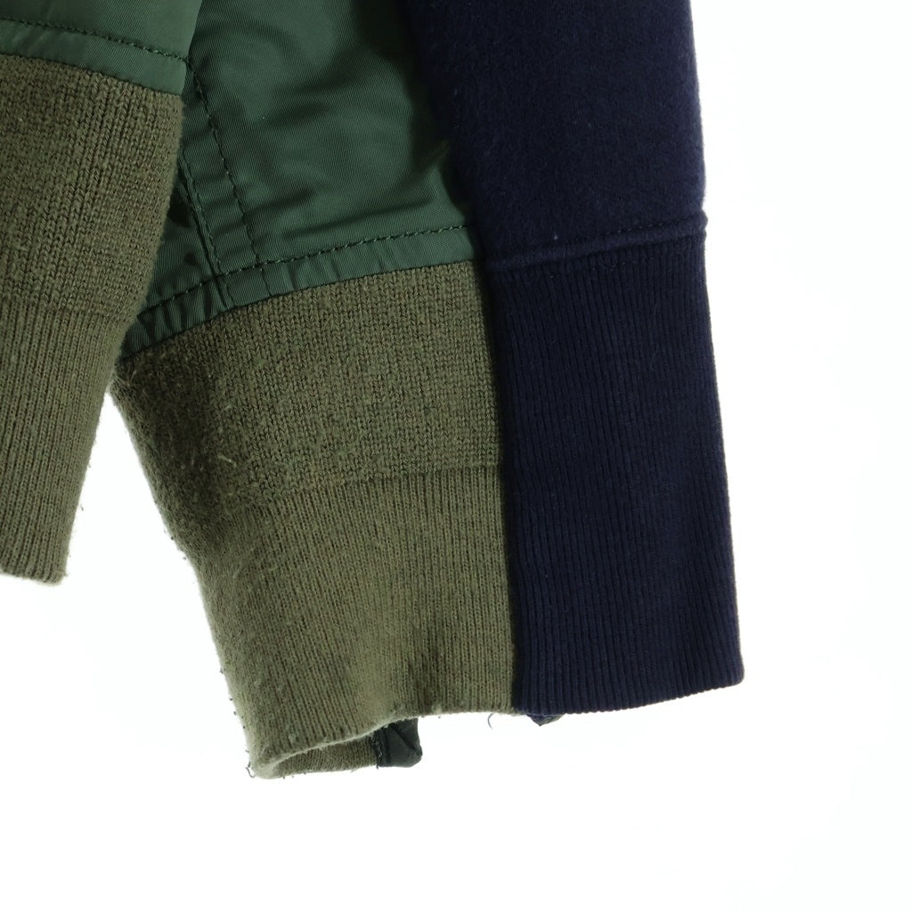 Sacai(サカイ) Sponge Sweat Nylon Twill Hoodie ナイロンドッキング