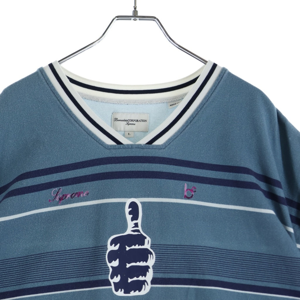 SUPREME(シュプリーム) 23SS ×Bernadette Corporation Pique Soccer Top ×バーナデット コーポレーション ピケ サッカー 半袖Tシャツ カットソー ブルー