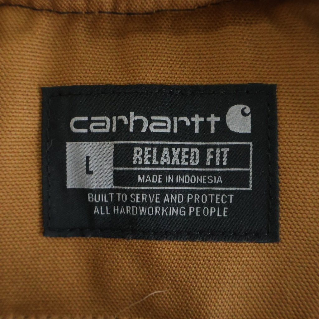 CARHARTT(カーハート) Relaxed Fit Firm Duck Insulated Rib Collar Vest リラックスドフィット ファームダック リブカラー 中綿キルティング ベスト ブラウン OV0001-M