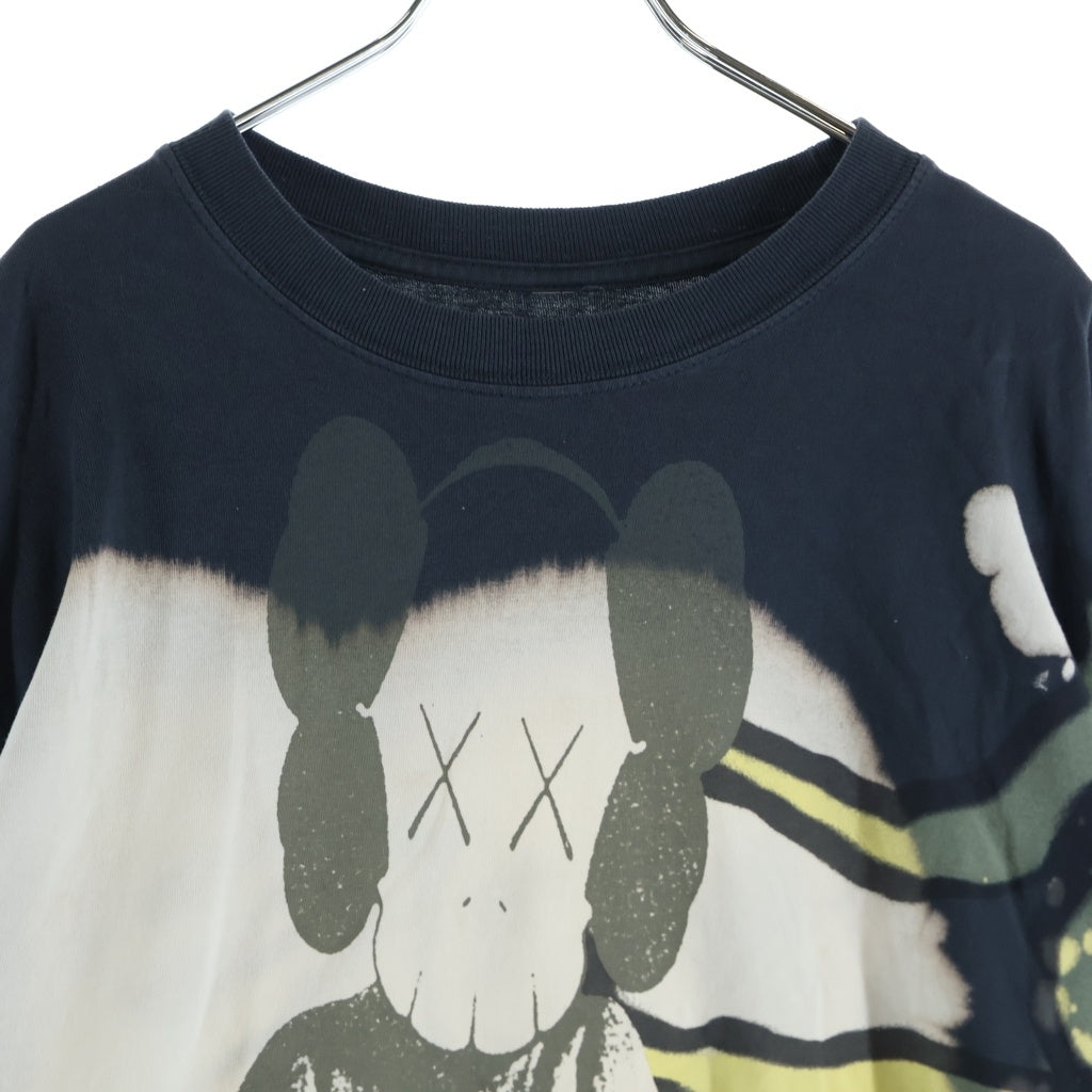 TRAVIS SCOTT(トラヴィススコット) ×CACTUS JACK+KAWS FOR FRAGMENT L/S T-SHIRT ×カクタス ジャック + カウズ フラグメント グラフィックプリント長袖Tシャツ ブラック