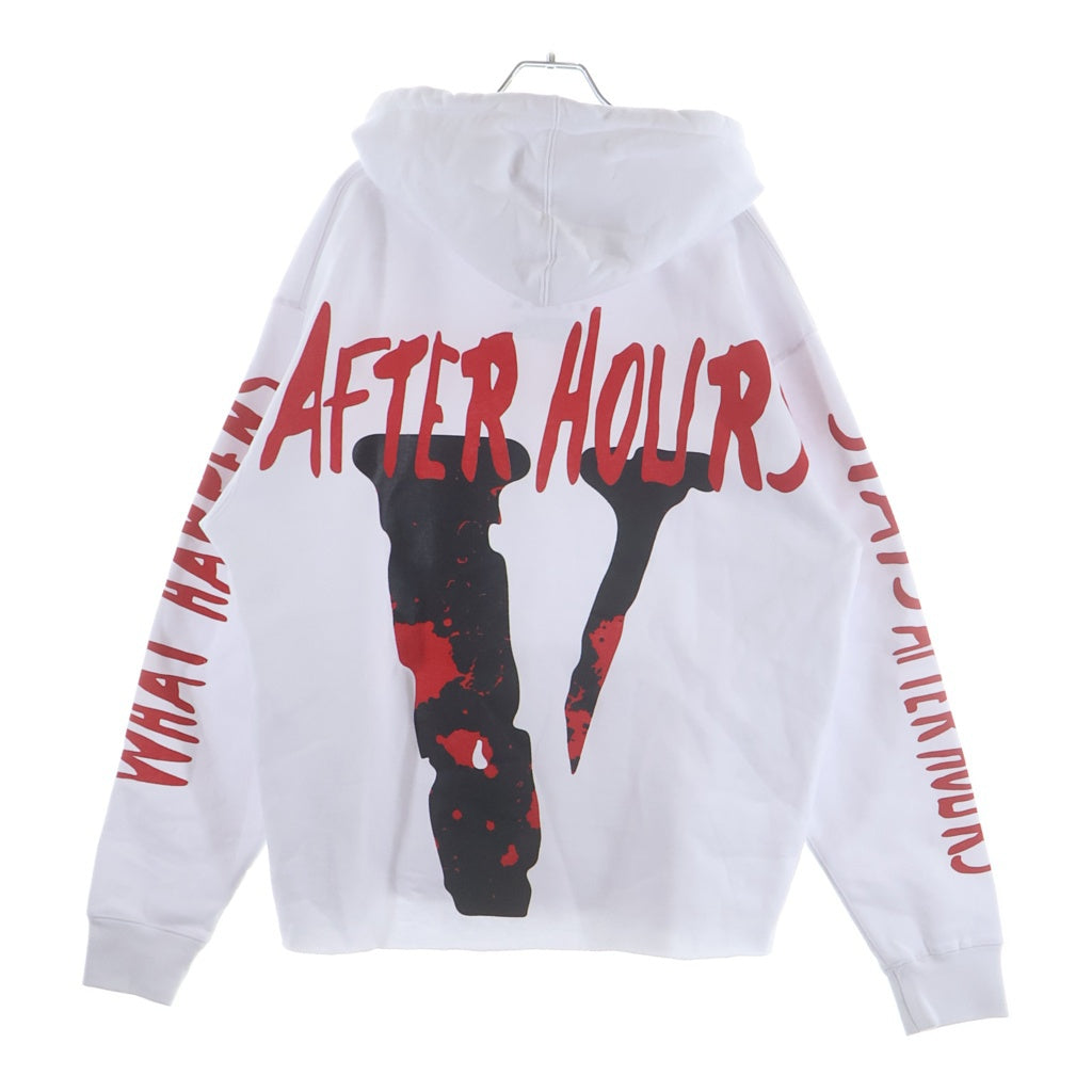 VLONE(ヴィーロン) ×Weeknd What Happens After Hours Pullover Hood アフターアワーズ プリンテッド プルオーバーパーカー ホワイト