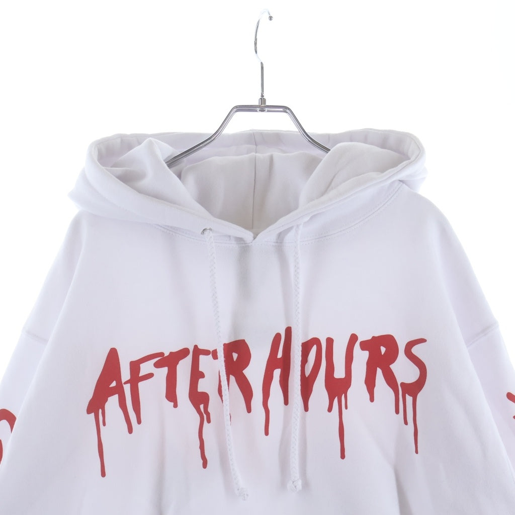 VLONE(ヴィーロン) ×Weeknd What Happens After Hours Pullover Hood アフターアワーズ プリンテッド プルオーバーパーカー ホワイト