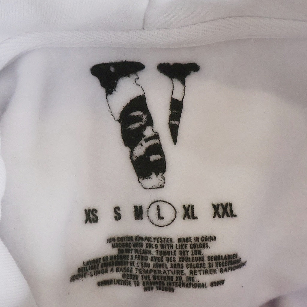 VLONE(ヴィーロン) ×Weeknd What Happens After Hours Pullover Hood アフターアワーズ プリンテッド プルオーバーパーカー ホワイト