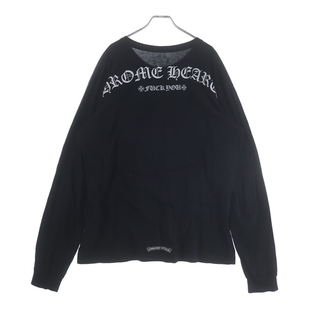 CHROME HEARTS(クロムハーツ) CHROME HEARTS クロムハーツ ARCH LOGO FUCH YOU アーチロゴ 長袖Tシャツ ロンT ブラック