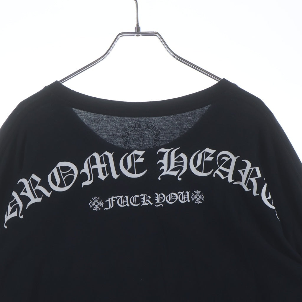 CHROME HEARTS(クロムハーツ) CHROME HEARTS クロムハーツ ARCH LOGO FUCH YOU アーチロゴ 長袖Tシャツ ロンT ブラック