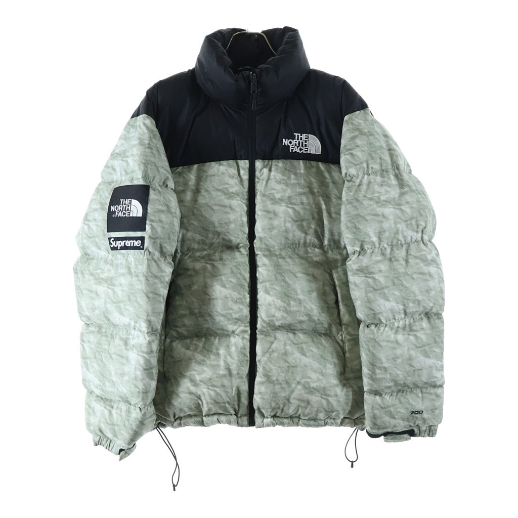 THE NORTH FACE(ザノースフェイス) ×Supreme Nuptse Jacket White Paper Print ×シュプリーム ヌプシ ダウンジャケット ホワイトペーパープリント ホワイト ND91806I