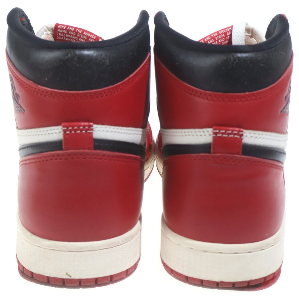 NIKE(ナイキ) AIR JORDAN 1 HIGH OG エアジョーダン1 ロスト&ファウンド シカゴ ハイカットスニーカー ホワイト/レッド US10/28cm DZ5485-612