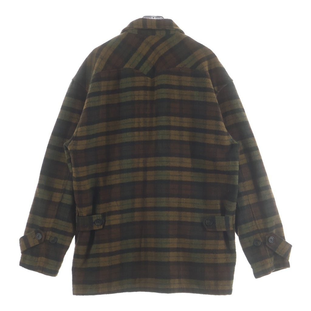 STUSSY(ステューシー) BurlyGear Check Jacket チェック ジップアップ ジャケット カーキ