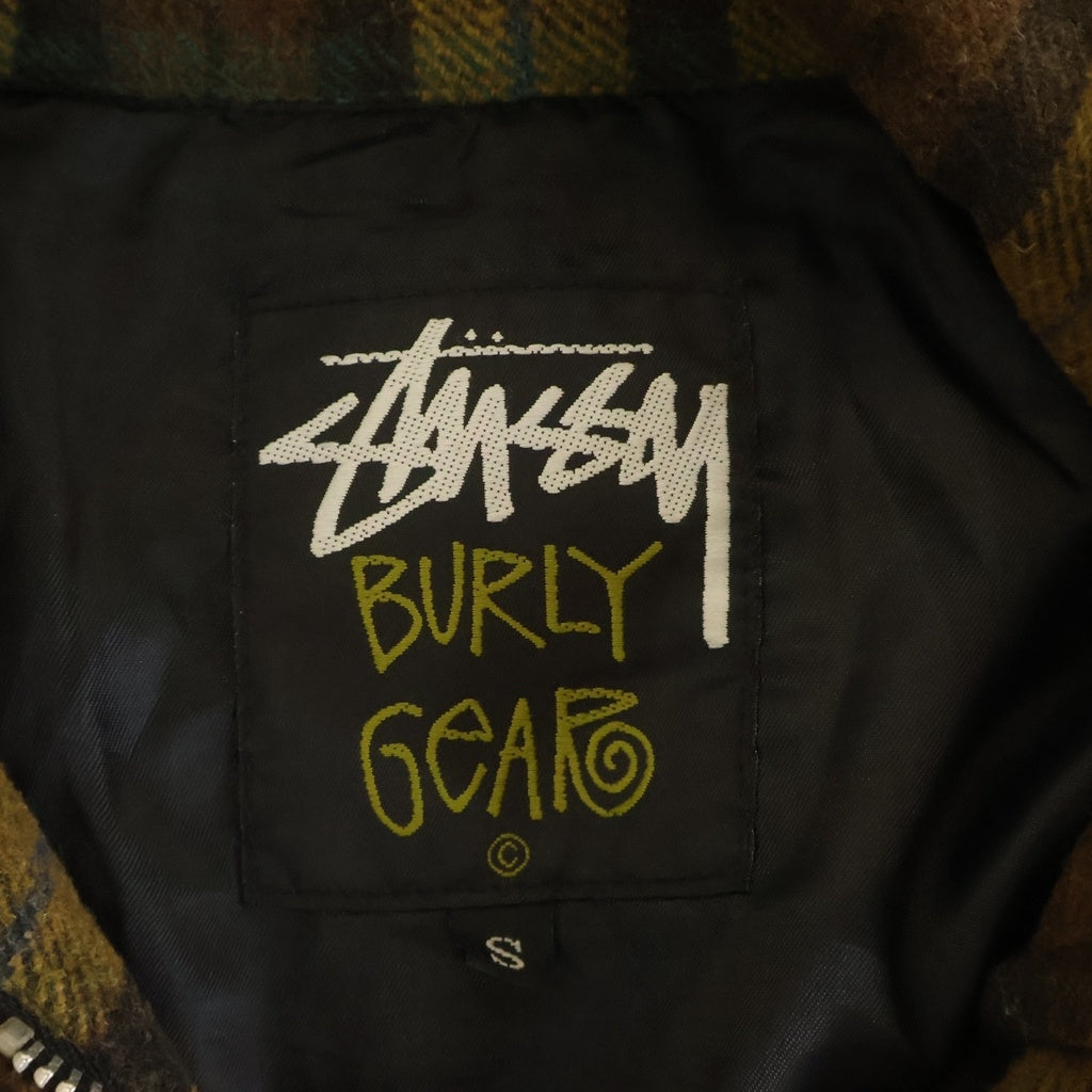 STUSSY(ステューシー) BurlyGear Check Jacket チェック ジップアップ ジャケット カーキ